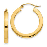 Earrings,Hoop,Gold,Yellow,14K,25 mm,3 mm,Pair,Wire & Clutch,Hoop,Between $200-$400