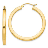 Earrings,Hoop,Gold,Yellow,14K,35 mm,3 mm,Pair,Wire & Clutch,Hoop,Between $200-$400
