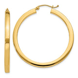 Earrings,Hoop,Gold,Yellow,14K,40 mm,3 mm,Pair,Wire & Clutch,Hoop,Between $400-$600