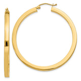 Earrings,Hoop,Gold,Yellow,14K,45 mm,3 mm,Pair,Wire & Clutch,Hoop,Between $400-$600