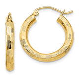 Earrings,Hoop,Gold,Yellow,14K,20 mm,3 mm,Pair,Diamond-cut,Wire & Clutch,,Hoop,Between $100-$200
