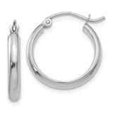 Earrings,Hoop,Gold,White,14K,21 mm,2.75 mm,Rhodium,Wire & Clutch,Hoop,Between $100-$200