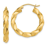 Earrings,Hoop,Gold,Yellow,14K,26 mm,4 mm,Wire & Clutch,Hoop,Between $200-$400
