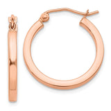 Earrings,Hoop,Gold,Rose,14K,20 mm,2 mm,Pair,Light Weight,Wire & Clutch,,Hoop,Between $100-$200