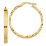 Earrings,Hoop,Gold,Yellow,14K,25 mm,3 mm,Pair,Wire & Clutch,Hoop,Between $100-$200