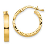 Earrings,Hoop,Gold,Yellow,14K,15 mm,3 mm,Pair,Wire & Clutch,Hoop,Between $100-$200