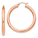 Earrings,Hoop,Gold,Rose,14K,40 mm,4 mm,Pair,Polished,Wire & Clutch,,Hoop,Between $200-$400