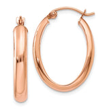 Earrings,Hoop,Gold,Rose,14K,26 mm,4 mm,Wire & Clutch,Hoop,Between $100-$200