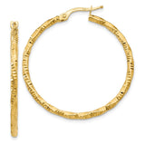 Earrings,Hoop,Gold,Yellow,14K,35 mm,2 mm,Wire & Clutch,Hoop