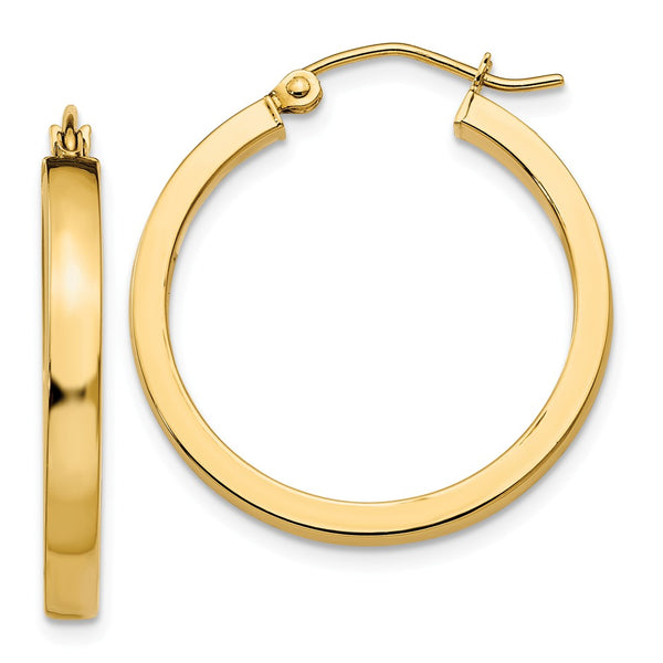 Earrings,Hoop,Gold,Yellow,14K,25 mm,3 mm,Wire & Clutch,Hoop,Between $200-$400