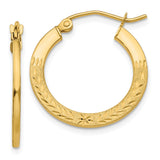 Earrings,Hoop,Gold,Yellow,14K,21 mm,20 mm,2.5 mm,Wire & Clutch,Hoop,Between $100-$200