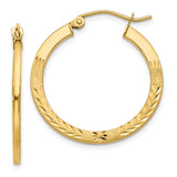 Earrings,Hoop,Gold,Yellow,14K,26 mm,25 mm,2.5 mm,Wire & Clutch,Hoop,Between $100-$200