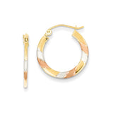 Earrings,Hoop,Gold,Two-Tone,14K,21 mm,20 mm,1.5 mm,Wire & Clutch,Hoop,Between $100-$200