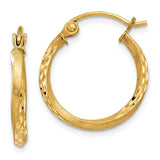 Earrings,Hoop,Gold,Yellow,14K,17 mm,17 mm,2 mm,Wire & Clutch,Hoop,Between $100-$200