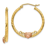 Earrings,Themed,Gold,Two-Tone,14K,26 mm,24 mm,3 mm,Wire & Clutch,Hoop,Between $100-$200