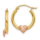 Earrings,Themed,Gold,Two-Tone,14K,20 mm,17 mm,2 mm,Wire & Clutch,Hoop,Under $100