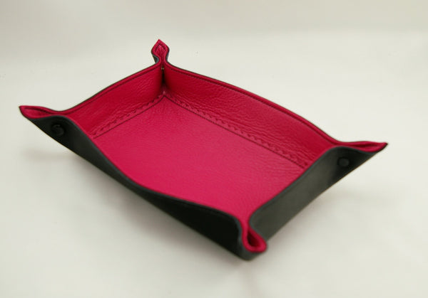 leather tray hot pink and black full