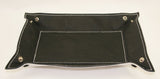 leather tray black and white flat