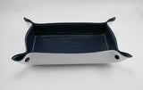 leather tray navy and white front