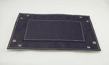 leather tray deep purple and white flat