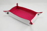 leather tray hot pink and white full