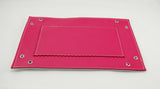 leather tray hot pink and white flat