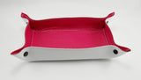 leather tray hot pink and white front