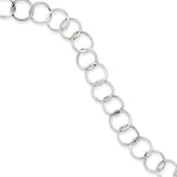 Polished,14K White Gold,Fancy Springlock Clasp