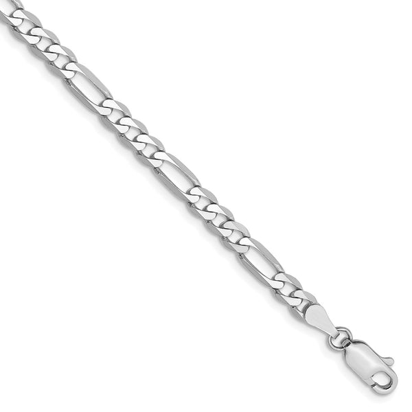 Solid,Polished,14K White Gold,Lobster Clasp,Flat