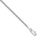 14K White Gold 1.9mm Box Chain Chain