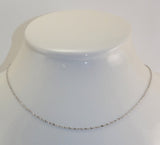 14K White Gold Singapore Necklace