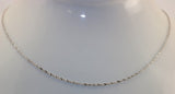 14K White Gold Singapore Necklace