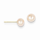 Jewelry,Earrings,Ball,Gold,Yellow,14K,5 to 6 mm (range),5 to 6 mm (range),4 mm,Pair,Post & Push Back,Pearl,Freshwater,Cultured,Dyeing,Pink,Freshwater Cultured,Ball/Post/Stud