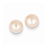 Jewelry,Earrings,Ball,Gold,Yellow,14K,6 to 7 mm (range),6 to 7 mm (range),5 mm,Pair,Post & Push Back,Pearl,Freshwater,Cultured,Dyeing,Pink,Freshwater Cultured,Ball/Post/Stud
