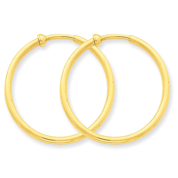 Polished,14K Yellow Gold,Hollow,Non-Pierced