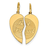 Solid,Polished,14K Yellow Gold,Flat Back,Engravable,2-Piece Break Apart