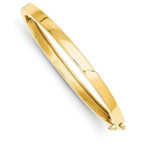 Bracelets,Bangle,Gold,Yellow,14K,5.3 mm,Polished,5.3 mm,Hinged,Casted,Safety Clasp,Above $600
