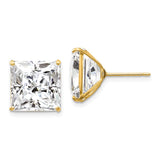 Polished,14K Yellow Gold,Post,CZ