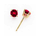 14k Yellow gold,Post,Ruby