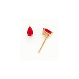 14k Yellow gold,Post,Ruby