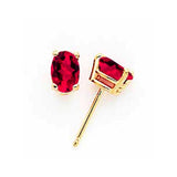 14k Yellow gold,Post,Ruby