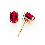 14k Yellow gold,Post,Ruby