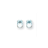 14K White Gold Aquamarine Earrings