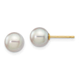 Jewelry,Earrings,Ball,Gold,Yellow,14K,6.5 mm,6.5 mm,6.5 mm,Pair,Post & Push Back,Pearl,Saltwater,Cultured,Bleaching,White,Ball/Post/Stud