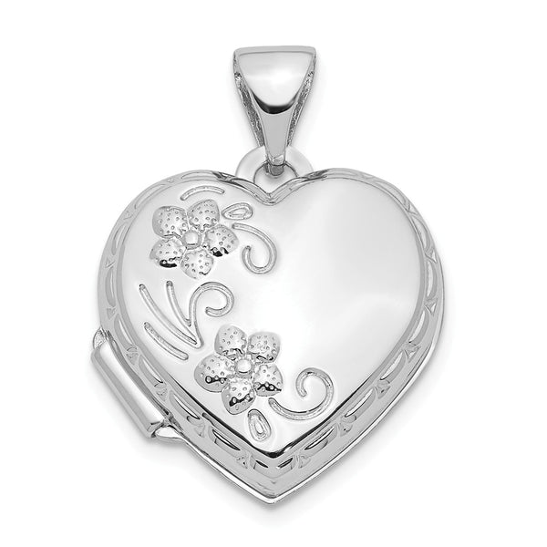 Polished,14K White Gold,Not Engraveable By QG,Sentiment On Back,Holds 2 Photos
