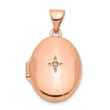 Polished,14K Yellow Gold Rose Gold,Diamond,Not Engraveable By QG,Holds 2 Photos