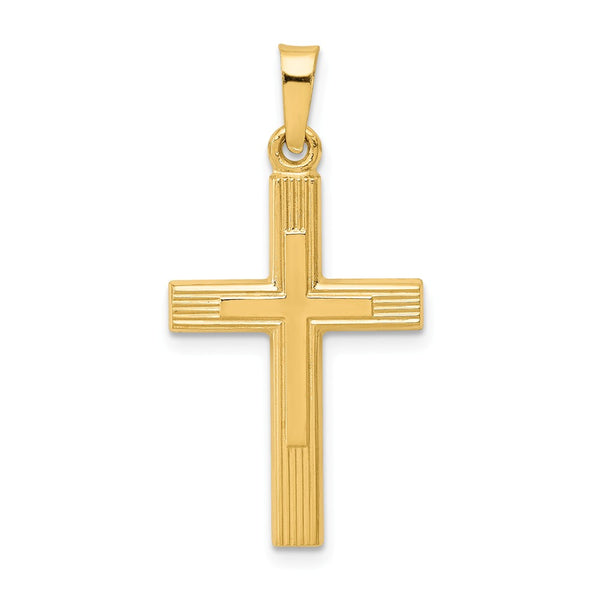 Solid,Polished,14K Yellow Gold,Textured