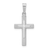 Solid,Polished,14K White Gold,Textured