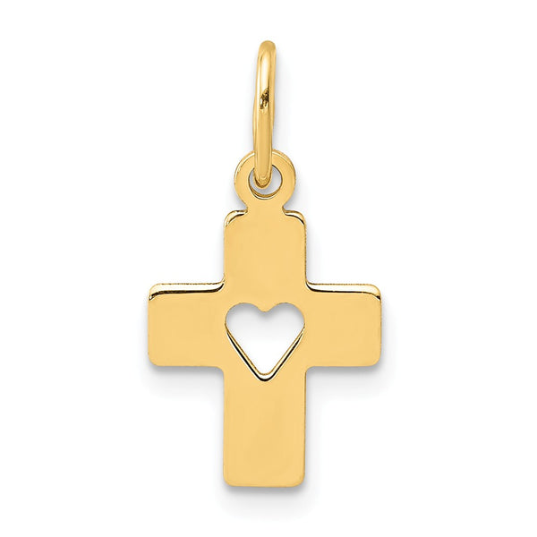 Polished,14K Yellow Gold,Heart