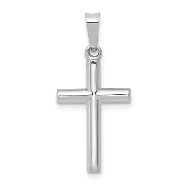 Polished,14K White Gold,Hollow